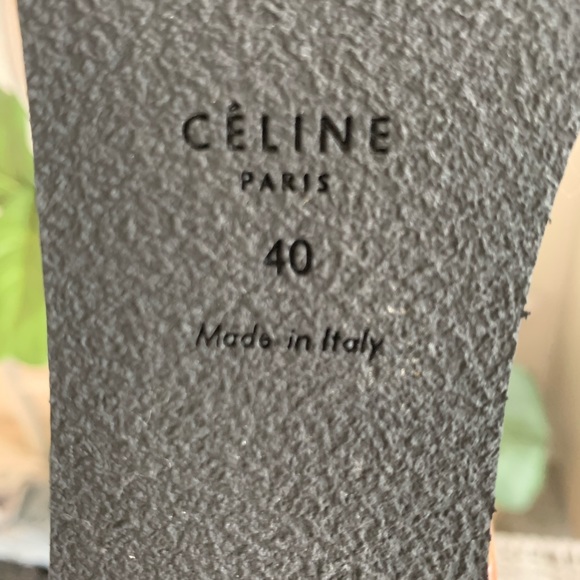 Celine Suede Mixed Wood Block 80s Style Platform Sandals - Picture 5 of 11